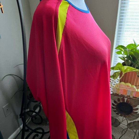 NIKE DRI FIT PRE-LOVED AUTHENTIC MULTI-COLOR MESH LONG SLEEVES CREW-NECK TOP - Picture 12 of 15